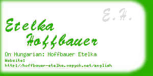 etelka hoffbauer business card